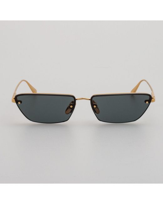 Linda Farrow Black Cleo Sunglasses