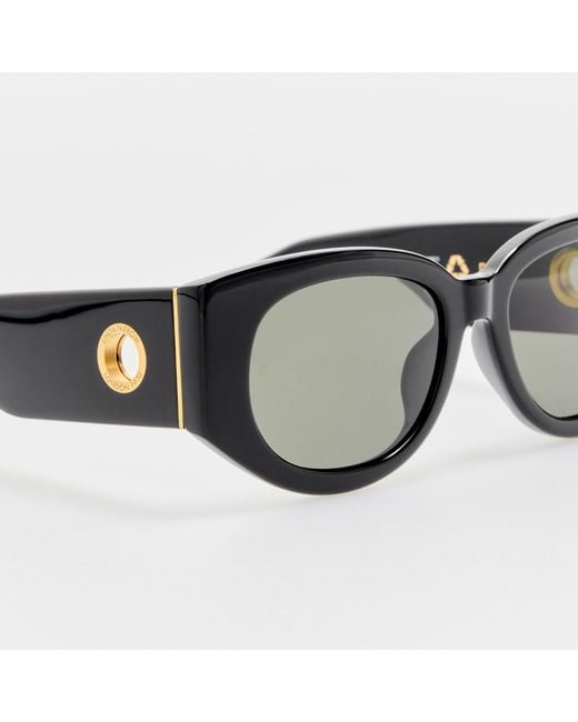 Linda Farrow Black Debbie D-frame Sunglasses