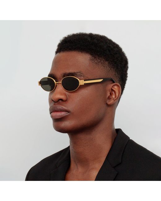 Linda Farrow Black Sadie Sunglasses