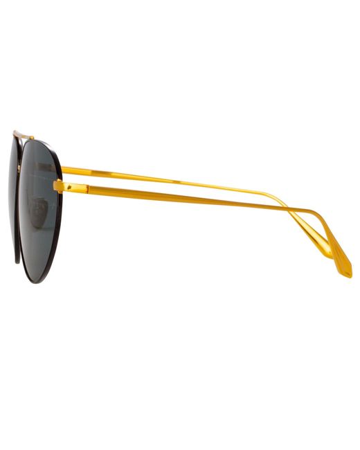 Linda Farrow Black Gabriel Sunglasses