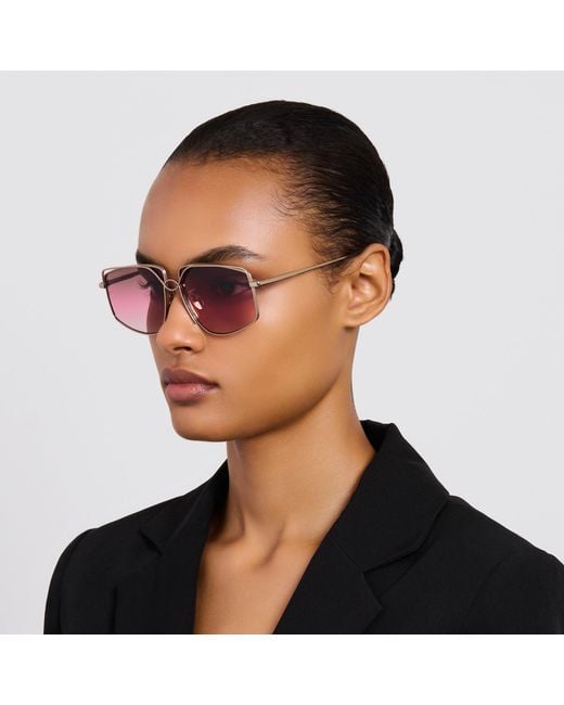 Linda Farrow Pink Miranda Sunglasses