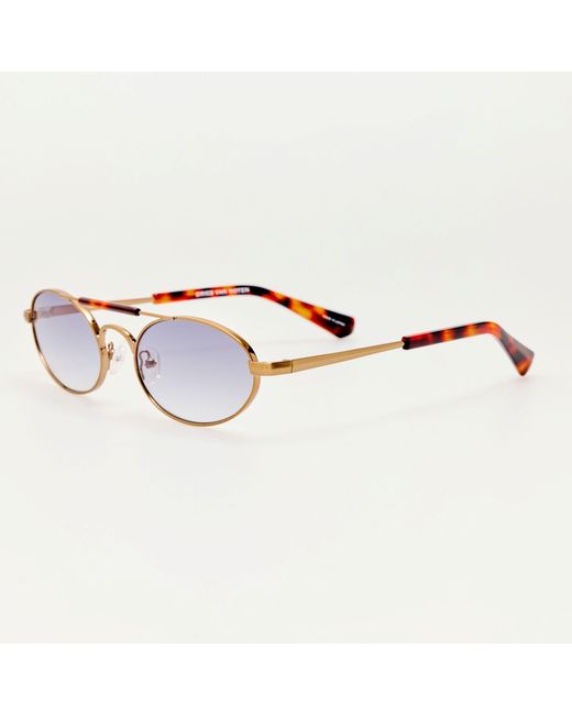 Dries Van Noten Brown Oval Sunglasses