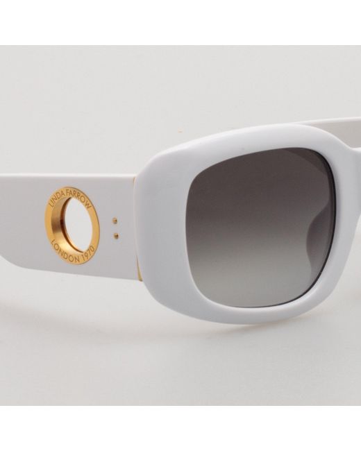 Linda Farrow Gray Celeste Oversize Sunglasses