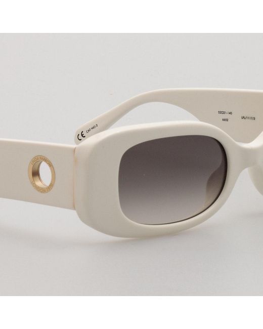 Linda Farrow Brown Lola Rectangular Sunglasses