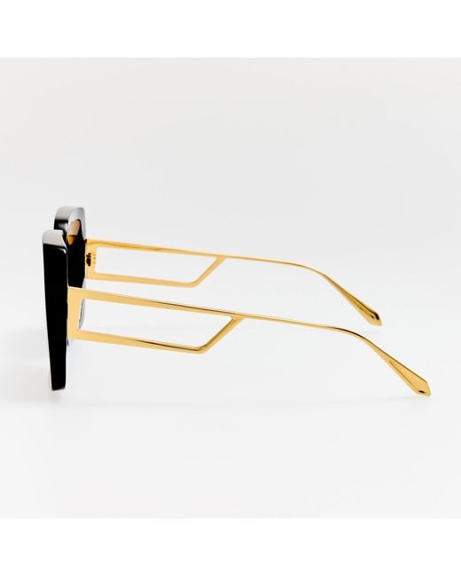 Linda Farrow Brown Macy Vista Temple Sunglasses