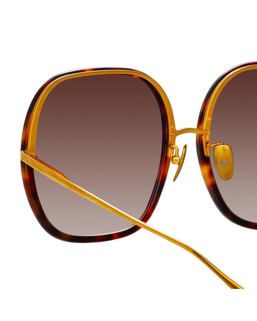 Linda Farrow Brown Celia Sunglasses