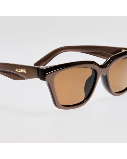 Jacquemus Brown Carre Sunglasses
