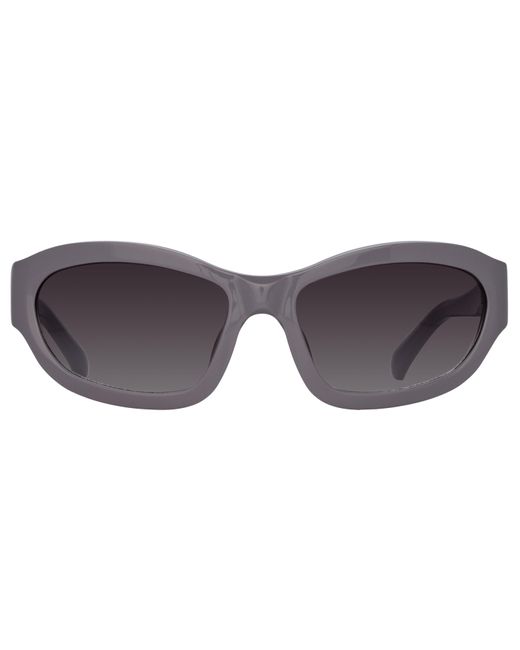 Linda Farrow Gray Dries Van Noten Wrap Sunglasses