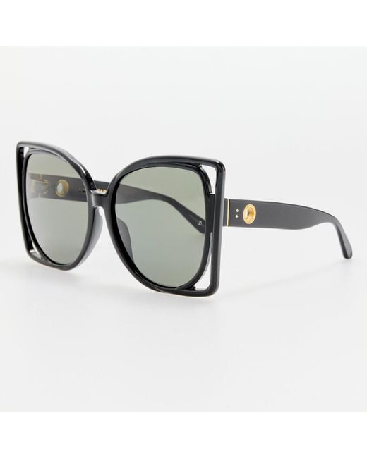 Linda Farrow Black Astra Sunglasses
