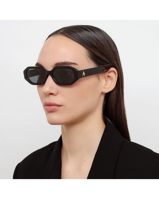 The Attico Black Irene Angular Sunglasses