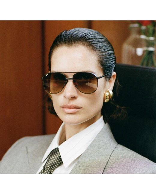 Linda Farrow Brown Meret Sunglasses
