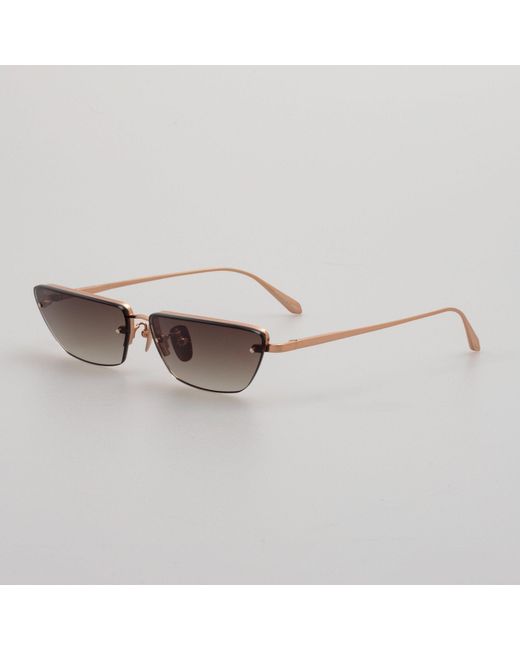Linda Farrow Brown Cleo Sunglasses