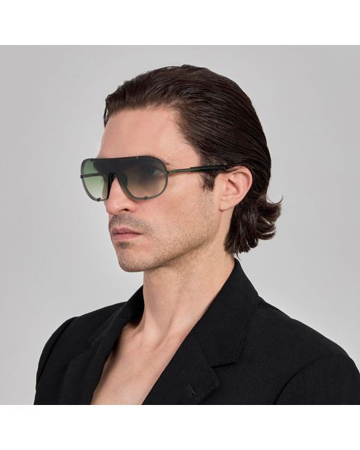 Dries Van Noten Green Aviator Sunglasses
