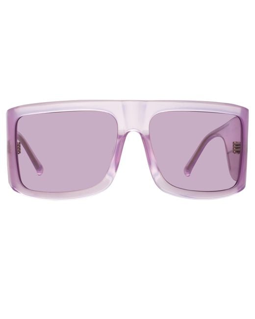 Linda Farrow Purple The Attico Andre Oversized Sunglasses