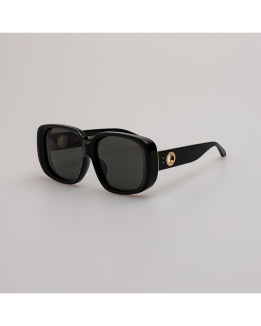 Linda Farrow Black Astrid Oversized Sunglasses