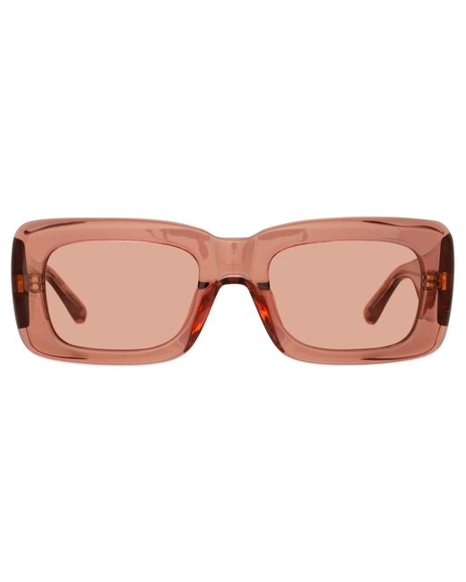 The Attico Pink Marfa Rectangular Sunglasses