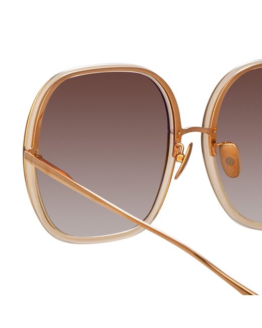Linda Farrow Brown Celia Sunglasses