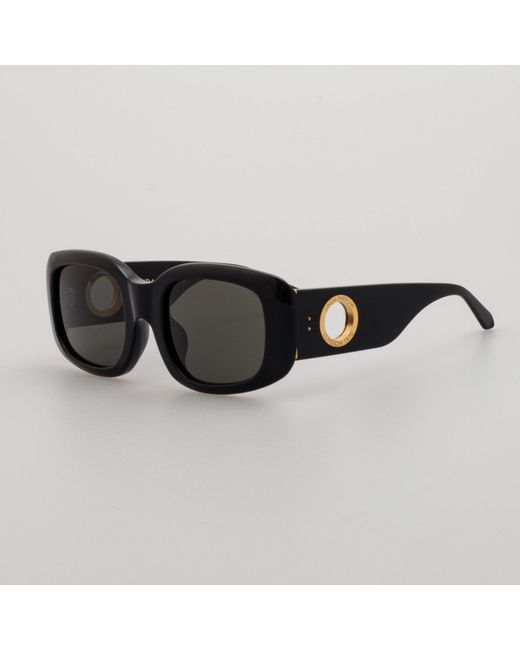 Linda Farrow Black Celeste Oversize Sunglasses