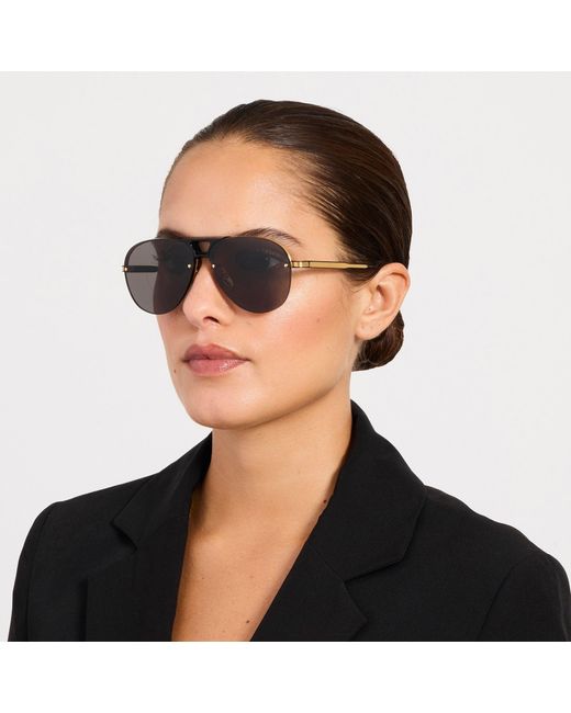 Linda Farrow Brown Taya Sunglasses