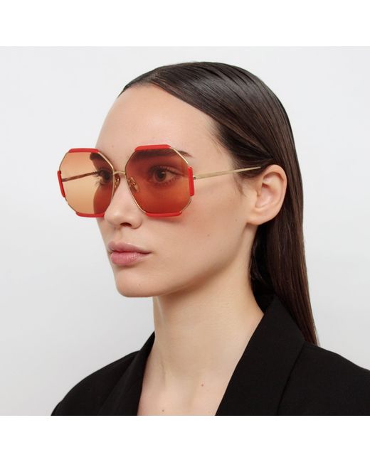 Linda Farrow Brown Margot Sunglasses