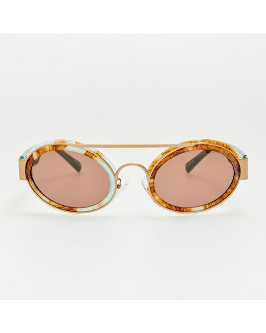 Dries Van Noten Brown Cat Eye Sunglasses