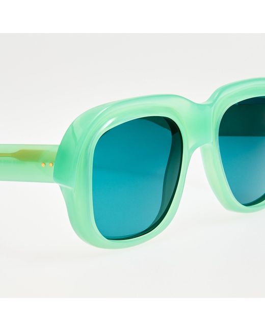 Dries Van Noten Blue Oversize Sunglasses