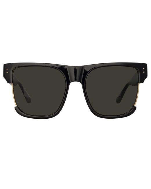 Linda Farrow Black Men's Lomas D-frame Sunglasses for men