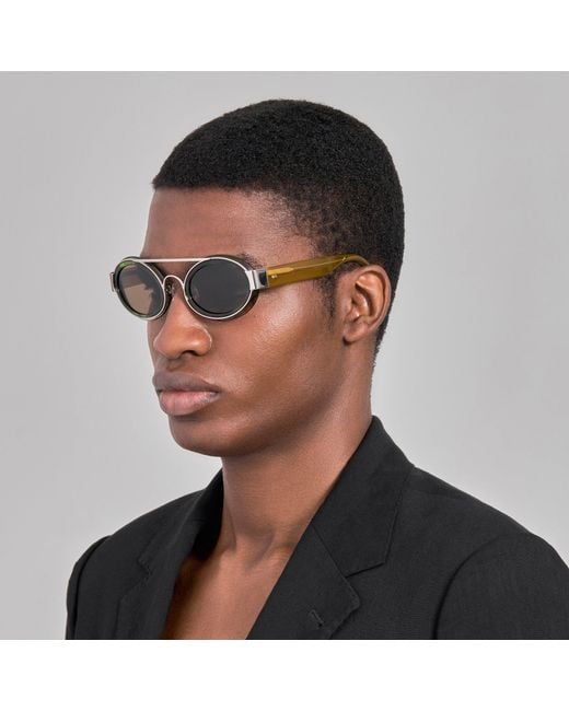 Dries Van Noten Brown Cat Eye Sunglasses