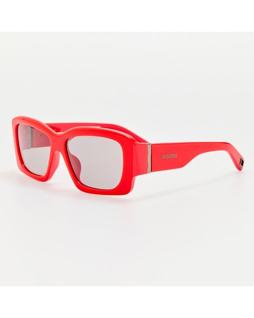 Jacquemus Red Croisiere Rectangular Sunglasses