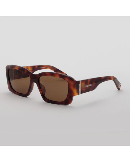 Jacquemus Brown Croisiere Rectangular Sunglasses
