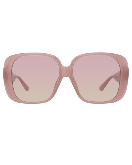 Linda Farrow Pink Mima Oversized Sunglasses