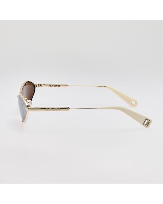 Jacquemus Gray Bambino Angular Metal Sunglasses
