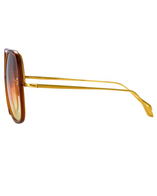 Linda Farrow Blue Celia Sunglasses