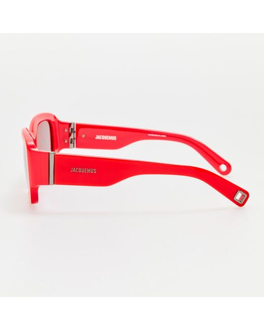 Jacquemus Red Croisiere Rectangular Sunglasses