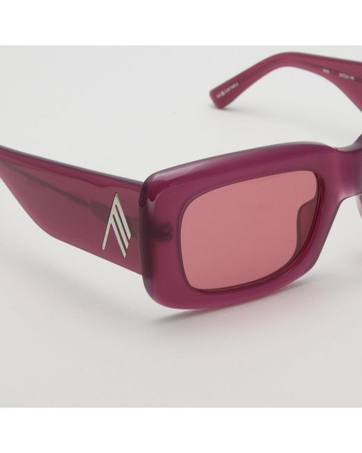 The Attico Purple Marfa Rectangular Sunglasses