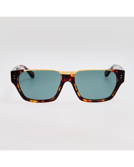 Linda Farrow Blue Marcel Sunglasses