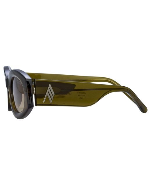 The Attico Black Berta Oval Sunglasses