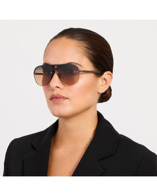 Linda Farrow Brown Taya Sunglasses