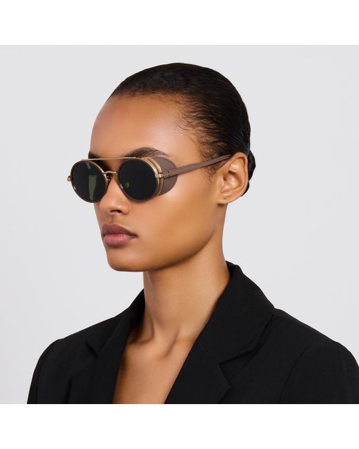 Linda Farrow Green Baret Explorer Sunglasses