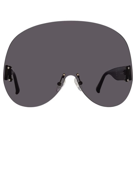 The Attico Gray Karl Oversize Sunglasses