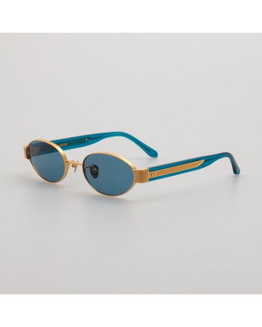 Linda Farrow Blue Sadie Sunglasses