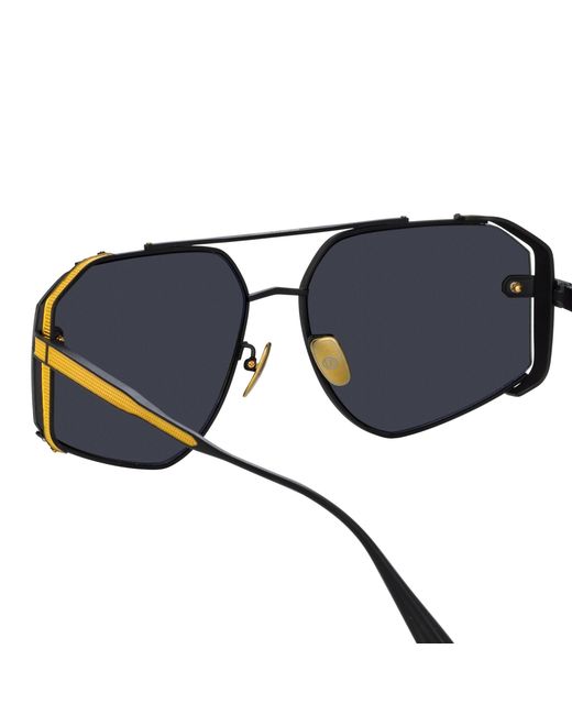 Linda Farrow Black Amar Sunglasses
