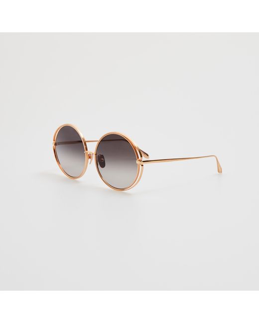 Linda Farrow Gray Selene Round Sunglasses