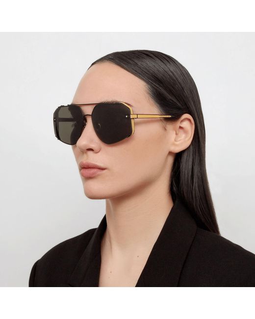 Linda Farrow Black Amar Sunglasses