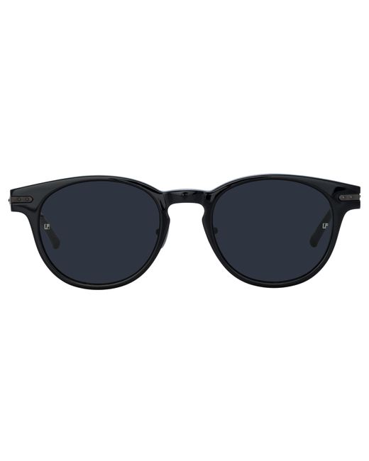 Linda Farrow Black Bay D-frame Sunglasses