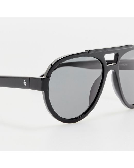 The Attico Black Jurgen Aviator Sunglasses