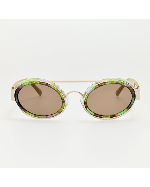 Dries Van Noten Brown Cat Eye Sunglasses