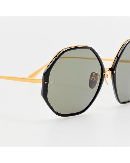 Linda Farrow Black Alona Sunglasses