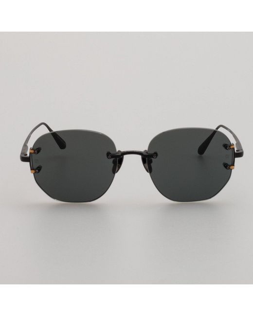 Linda Farrow Black Sandor Sunglasses