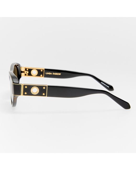 Linda Farrow Brown Sirena Sunglasses